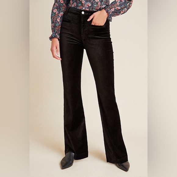 NWT Old Navy Extra High Rise Kicker Bootcut Pants Black Velvet Size 2 - Picture 1 of 4